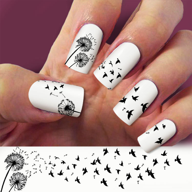 Dandelion Nail Art
 3 Strip Dandelion nail art nail decals Nail Art by