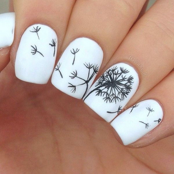 Dandelion Nail Art
 Cute Dandelion Nail Art Designs Hative