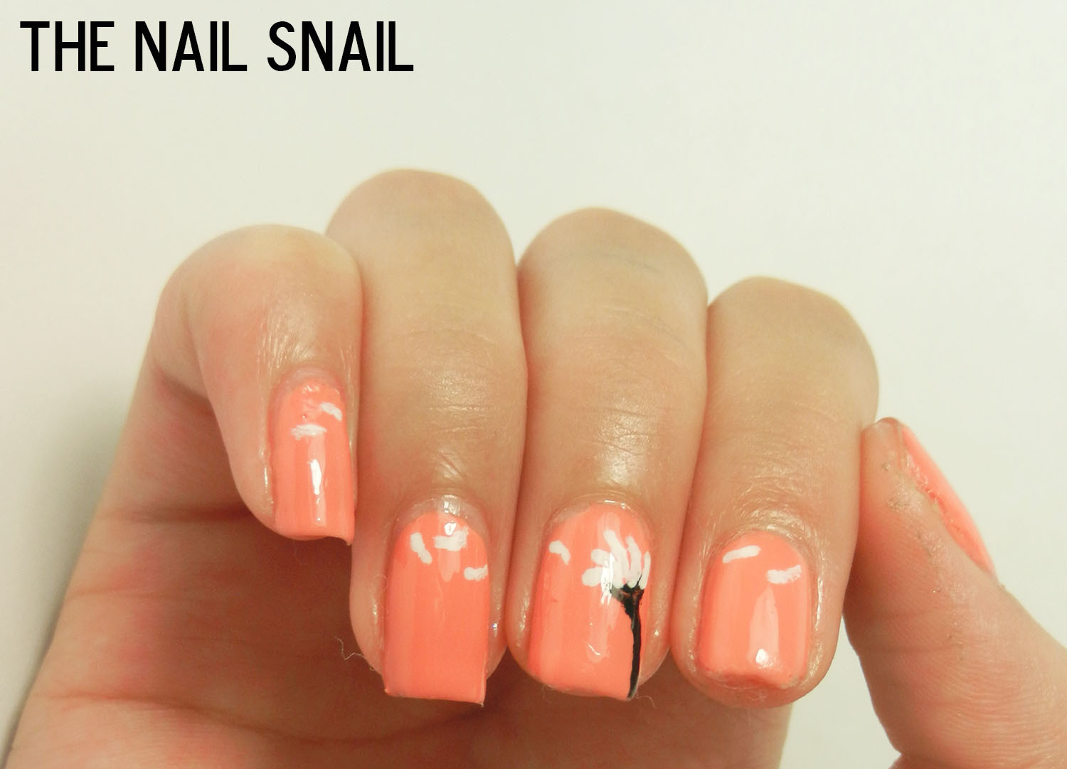 Dandelion Nail Art
 The Nail Snail Dandelion Nail Art and Jin Soon Tea Rose