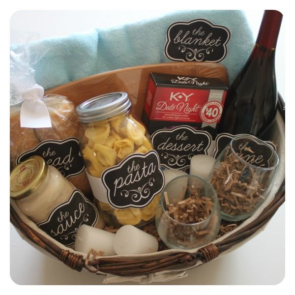 Date Night Gift Ideas For Couples
 Date night t basket Ooh La La Pinterest