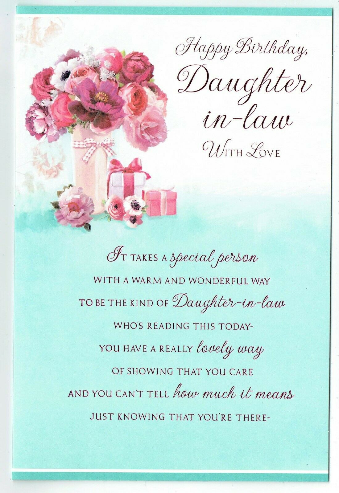 Daughter In Law Birthday Cards
 Daughter In Law Birthday Card Floral Design With Sentiment