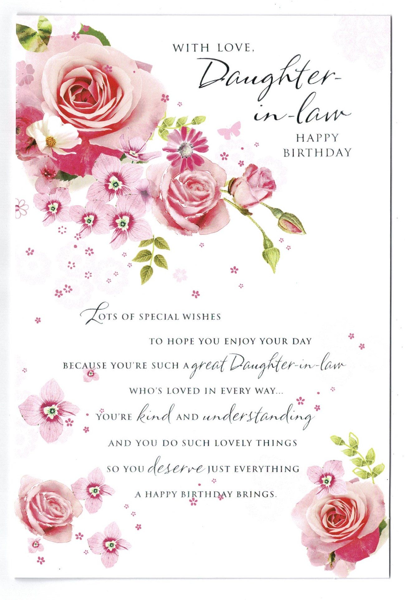 Daughter In Law Birthday Cards
 Daughter In Law Birthday Card With Rose And Sentiment