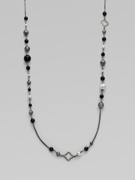 David Yurman Long Necklace
 David Yurman Black yx Hematite & Sterling Silver Long