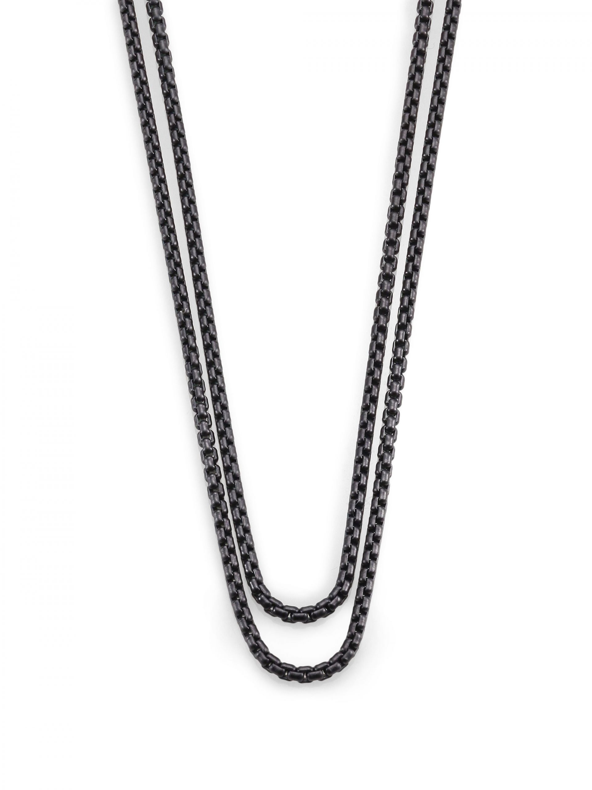 David Yurman Long Necklace
 David yurman Blackened Sterling Silver Long Box Chain