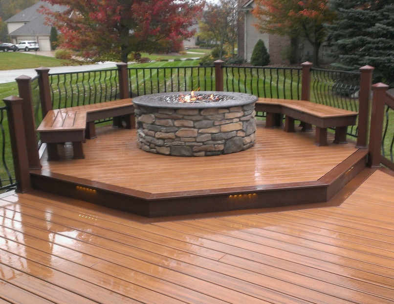 Deck Fire Pits
 My First Trex Deck & Gas Fire Pit Decks & Fencing