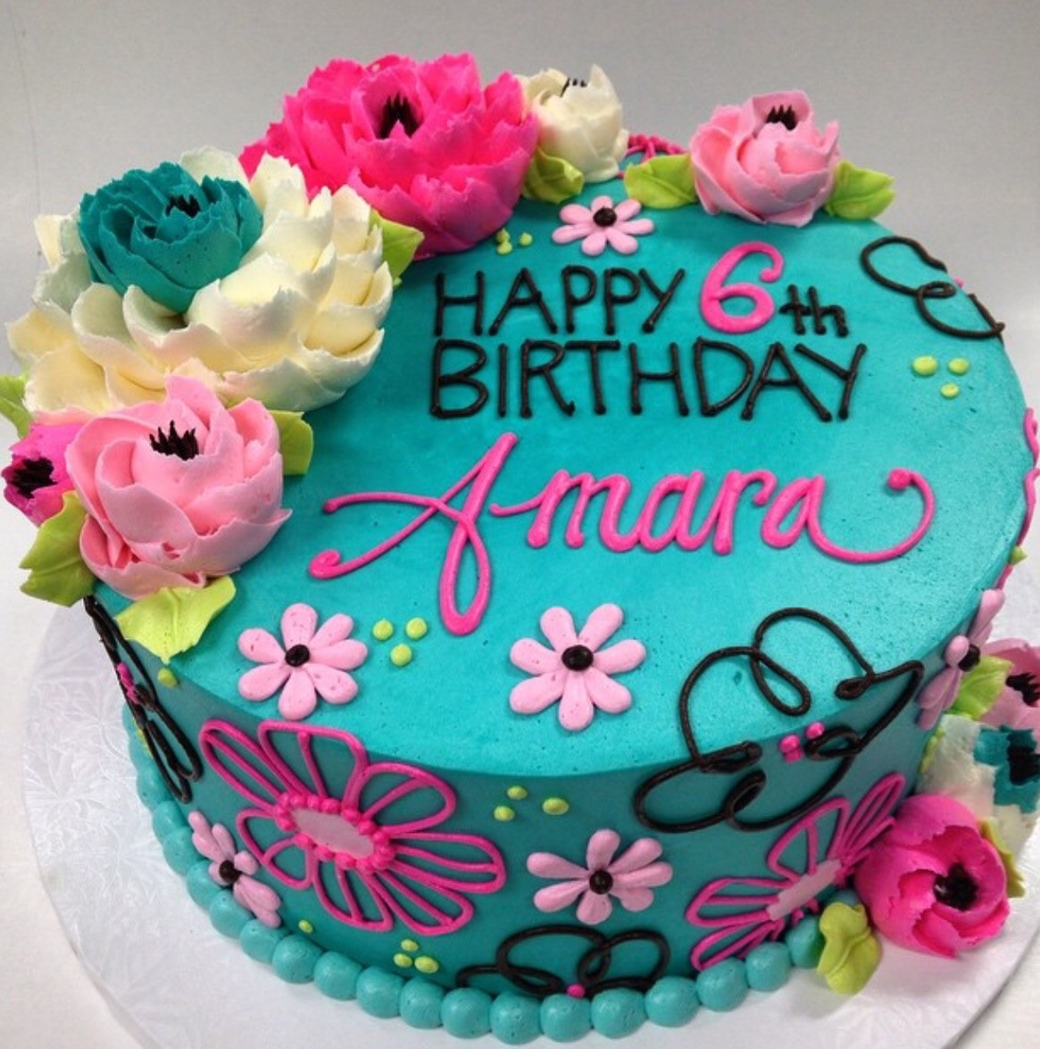 Decorated Birthday Cakes
 White Flower Cake Shoppe Signature Buttercream Flowers