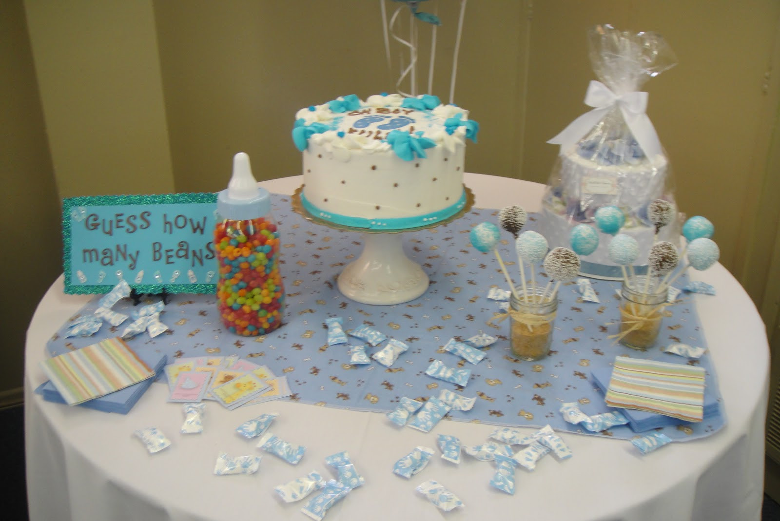 Decorating Ideas For Baby Shower Gift Table
 A World Butterfly It s A Boy "Baby Feet" Baby Shower