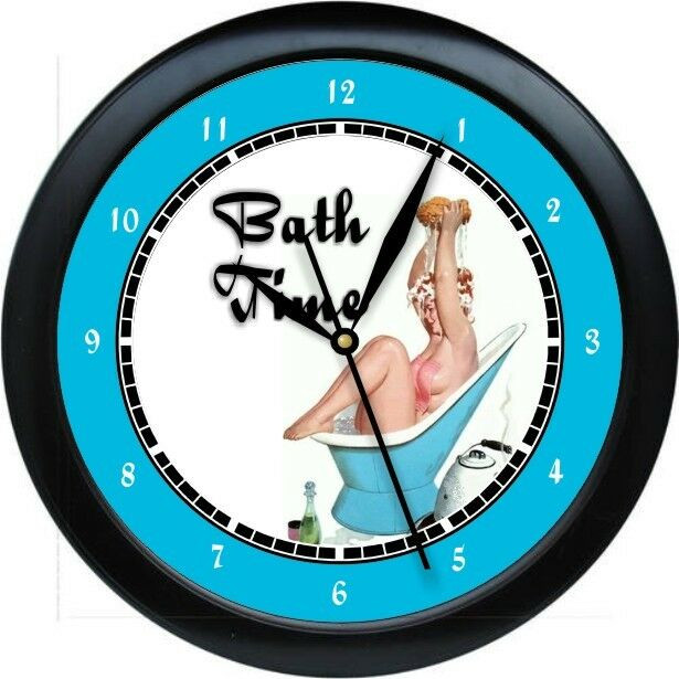 Decorative Bathroom Wall Clocks
 Personalized Bath Time Wall Clock Fun Bathroom Decor Gift