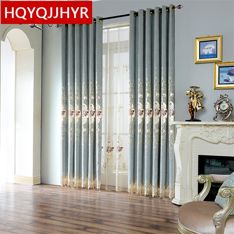Decorative Curtains For Living Room
 Aliexpress Buy European luxury light blue