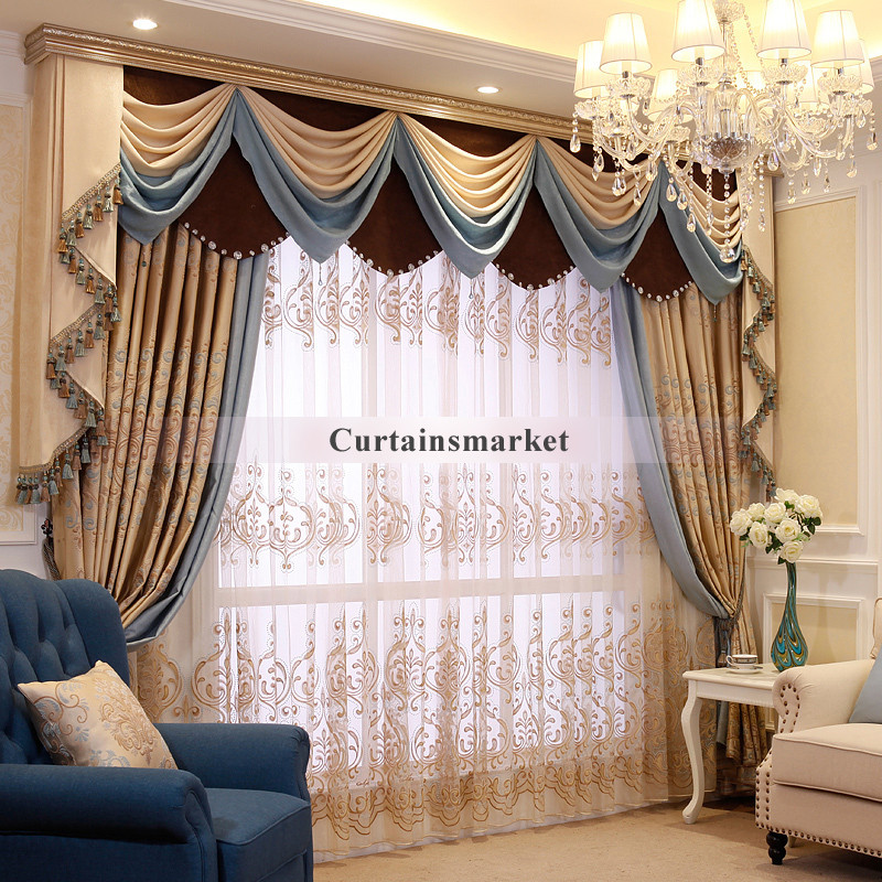 Decorative Curtains For Living Room
 Living Room Decorative Jacquard Thermal insulated curtains