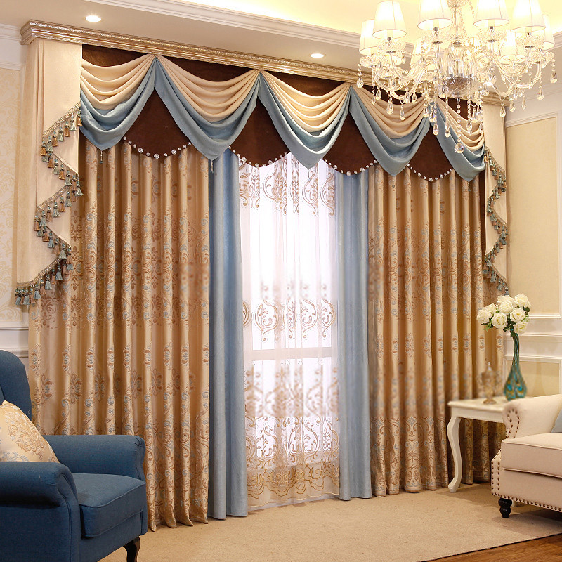 Decorative Curtains For Living Room
 Living Room Decorative Jacquard Thermal insulated curtains