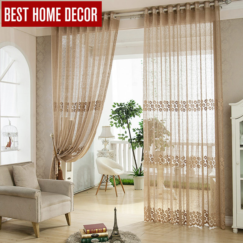 Decorative Curtains For Living Room
 Best home decor tulle sheer window curtains for living