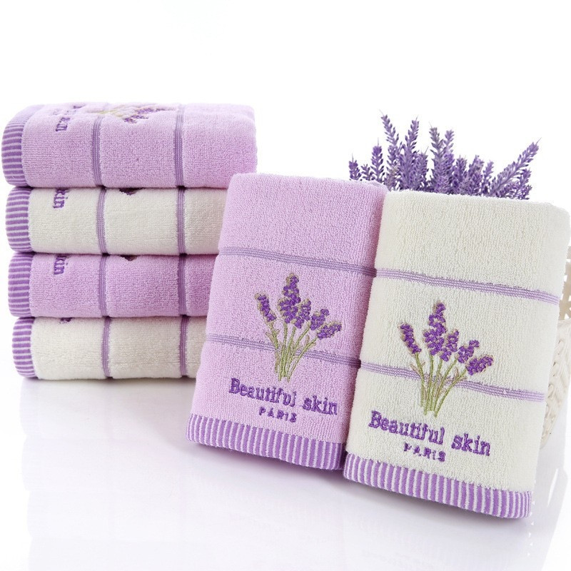 Decorative Hand Towels For Bathroom
 New Elegant Lavender Cotton Terry Towels for Adults