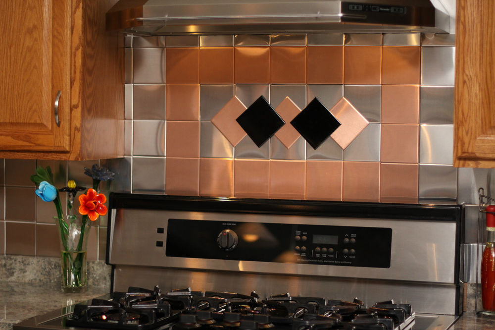 Decorative Tiles For Kitchen
 24 Decorative Self Adhesive Kitchen Metal Wall Tiles 3 sq