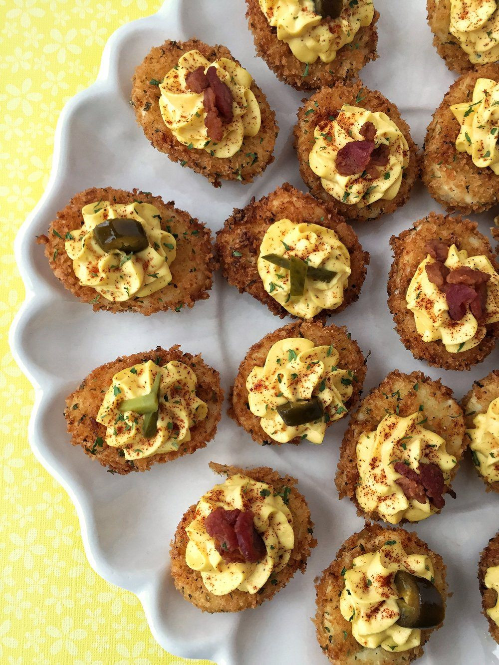 Deep Fried Deviled Eggs With Bacon
 DEEP FRIED DEVILED EGGS