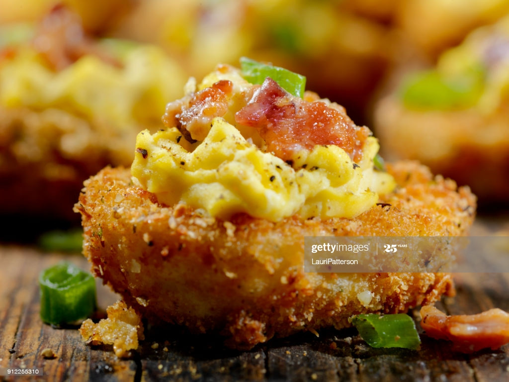 Deep Fried Deviled Eggs With Bacon
 Deep Fried Deviled Eggs With Bacon And Green ions High