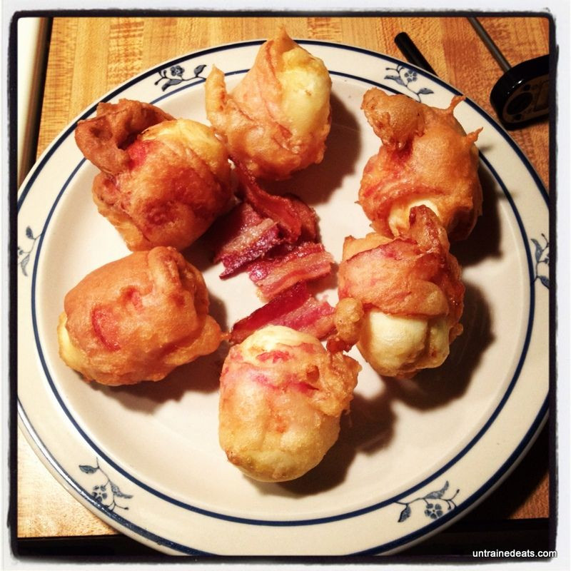 Deep Fried Deviled Eggs With Bacon
 Deep Fried Bacon Wrapped Deviled Egg The perfect breakfast