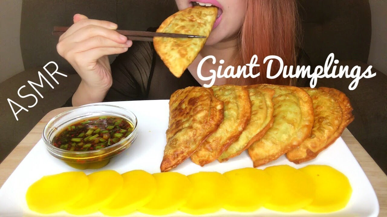 Deep Fried Dumplings
 Whispered ASMR HUGE DEEP FRIED DUMPLINGS 🥟