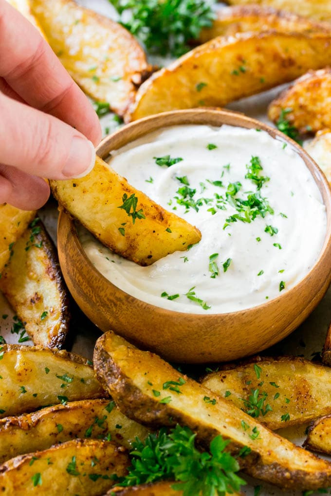 Deep Fried Potato Wedges
 Baked Potato Wedges Dinner at the Zoo