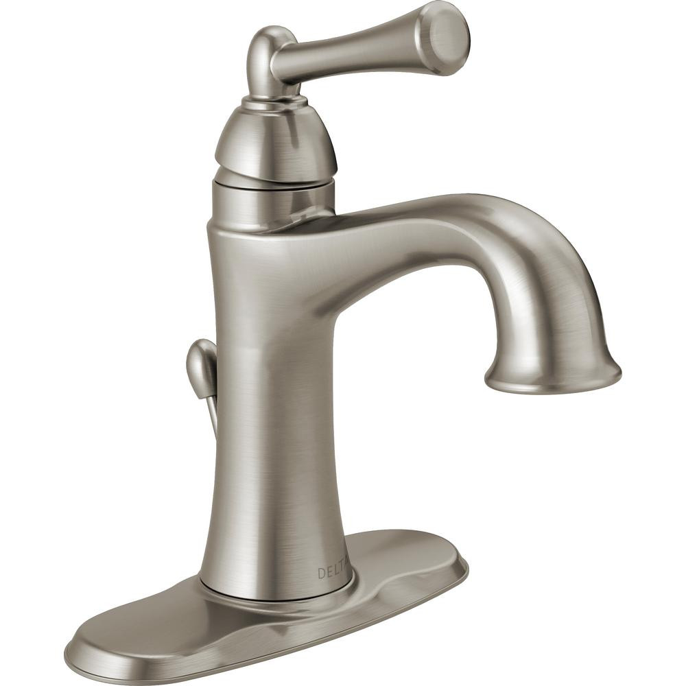 Delta Bathroom Sink Faucet
 Delta Rila 4 in Centerset Single Handle Bathroom Faucet