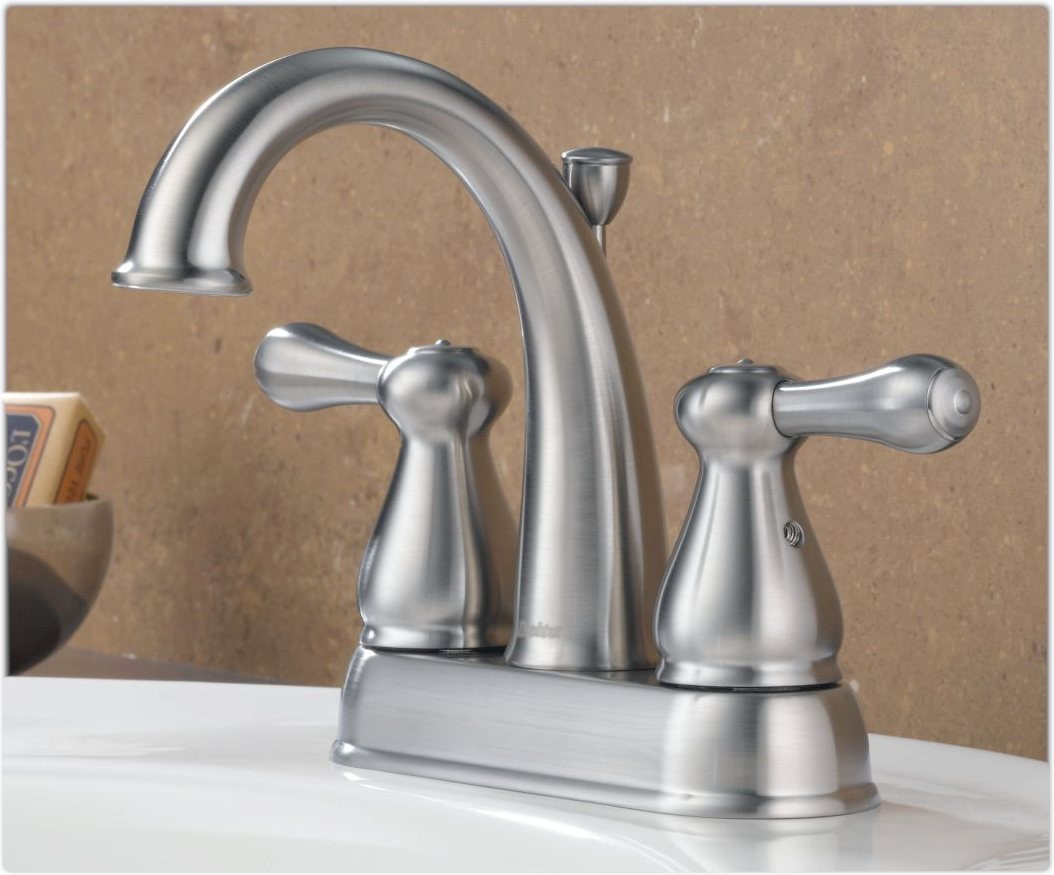 Delta Bathroom Sink Faucet
 Delta 2575LF SS Leland Two Handle Centerset Bathroom