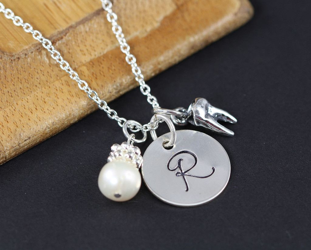 Dental School Graduation Gift Ideas
 Personalized Jewelry for Dentist Tooth Charm Necklace for