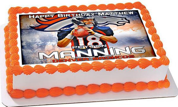 Denver Broncos Birthday Cake
 Peyton Manning Denver Broncos Edible Cake Topper – Edible