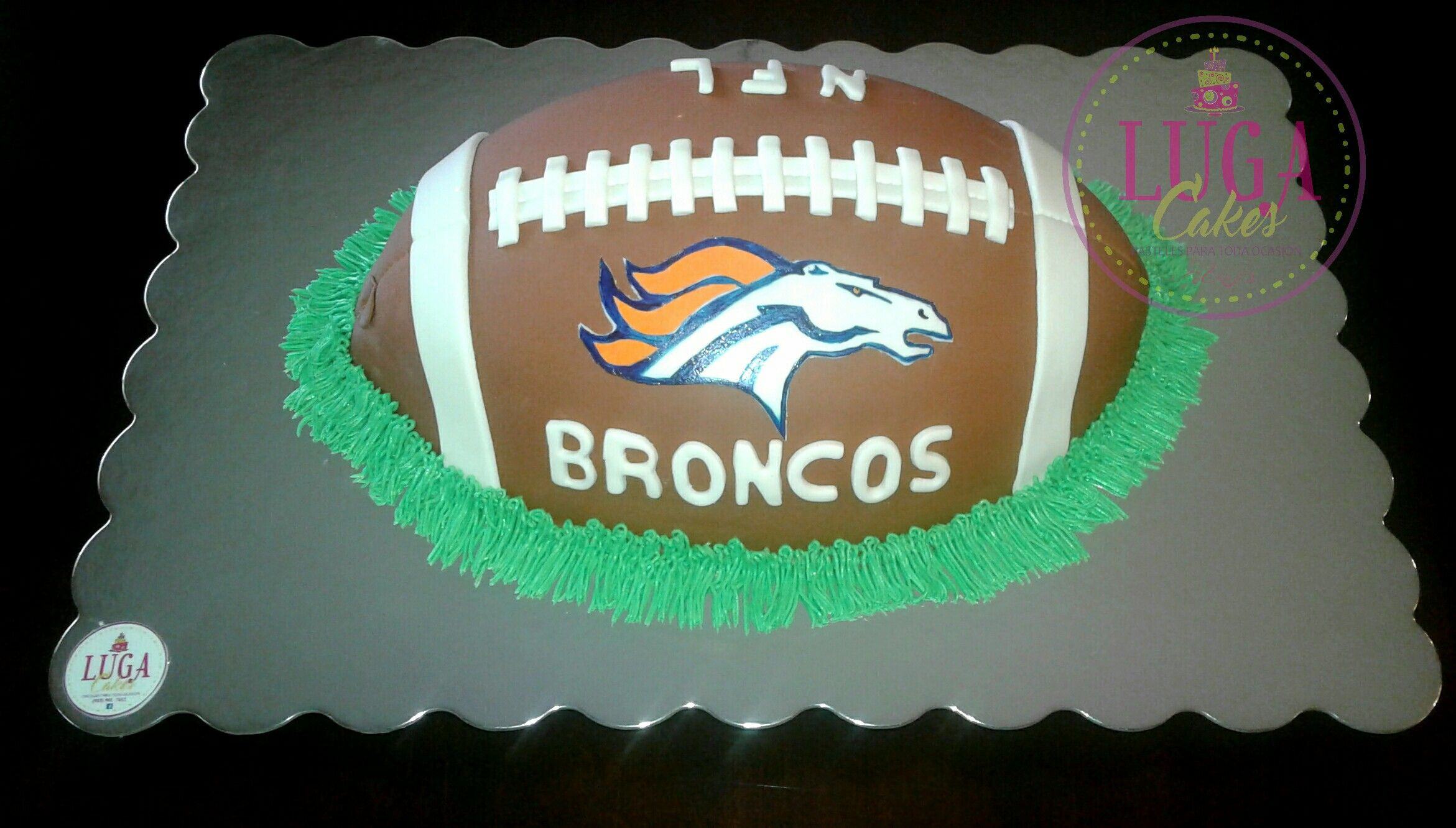 Denver Broncos Birthday Cake
 Denver Broncos Football Cake With images