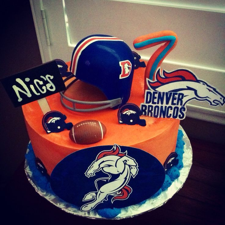 Denver Broncos Birthday Cake
 Denver Broncos themed Happy Birthday Cake