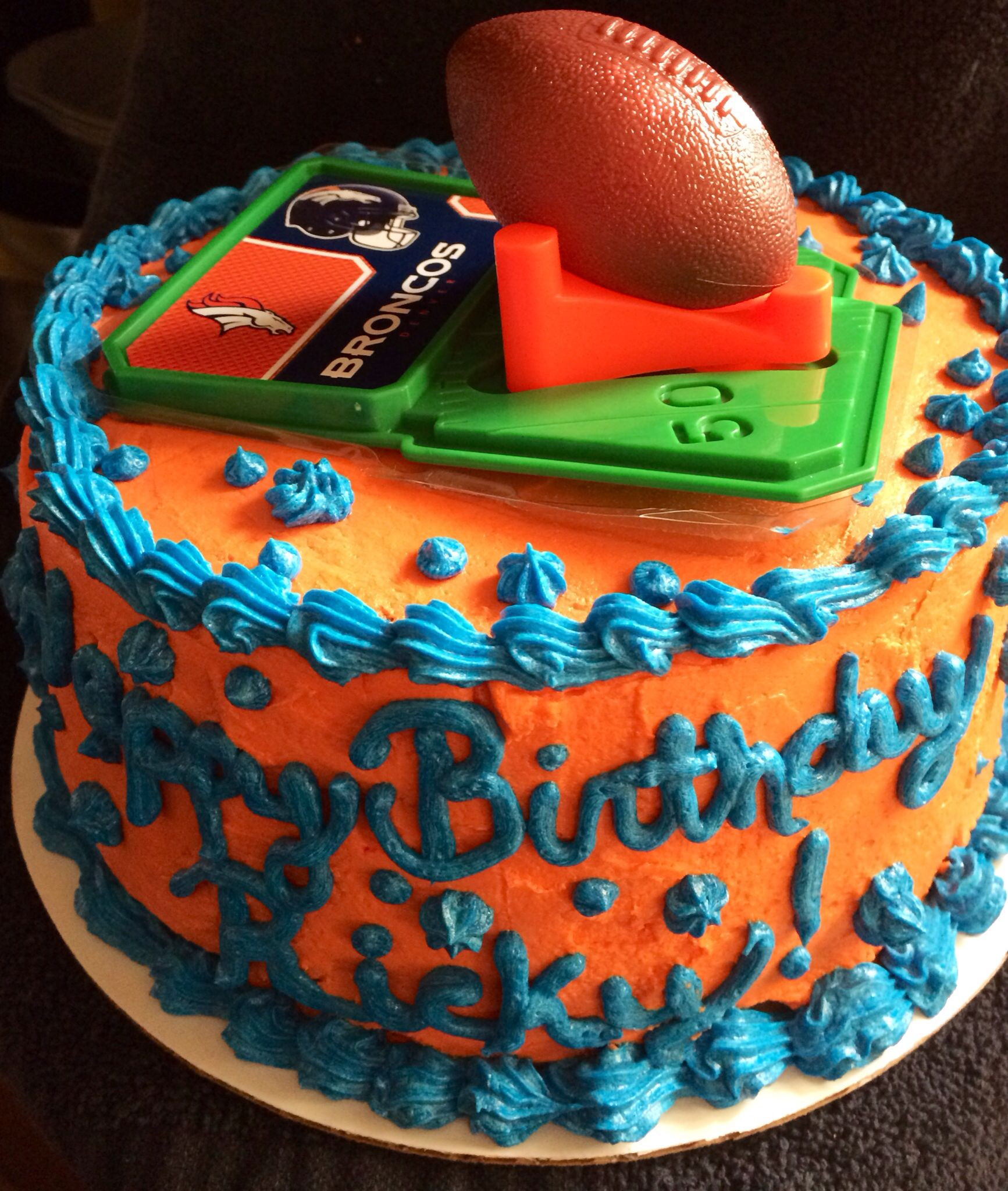 Denver Broncos Birthday Cake
 My Hubby s Denver Broncos Birthday Cake