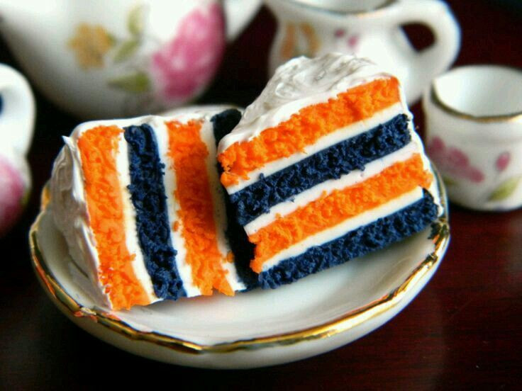 Denver Broncos Birthday Cake
 Blue and orange cake