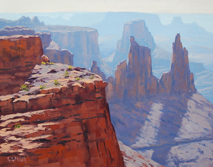 Desert Landscape Paintings
 CANYON PAINTING DESERT Landscape Painting Traditional Art by