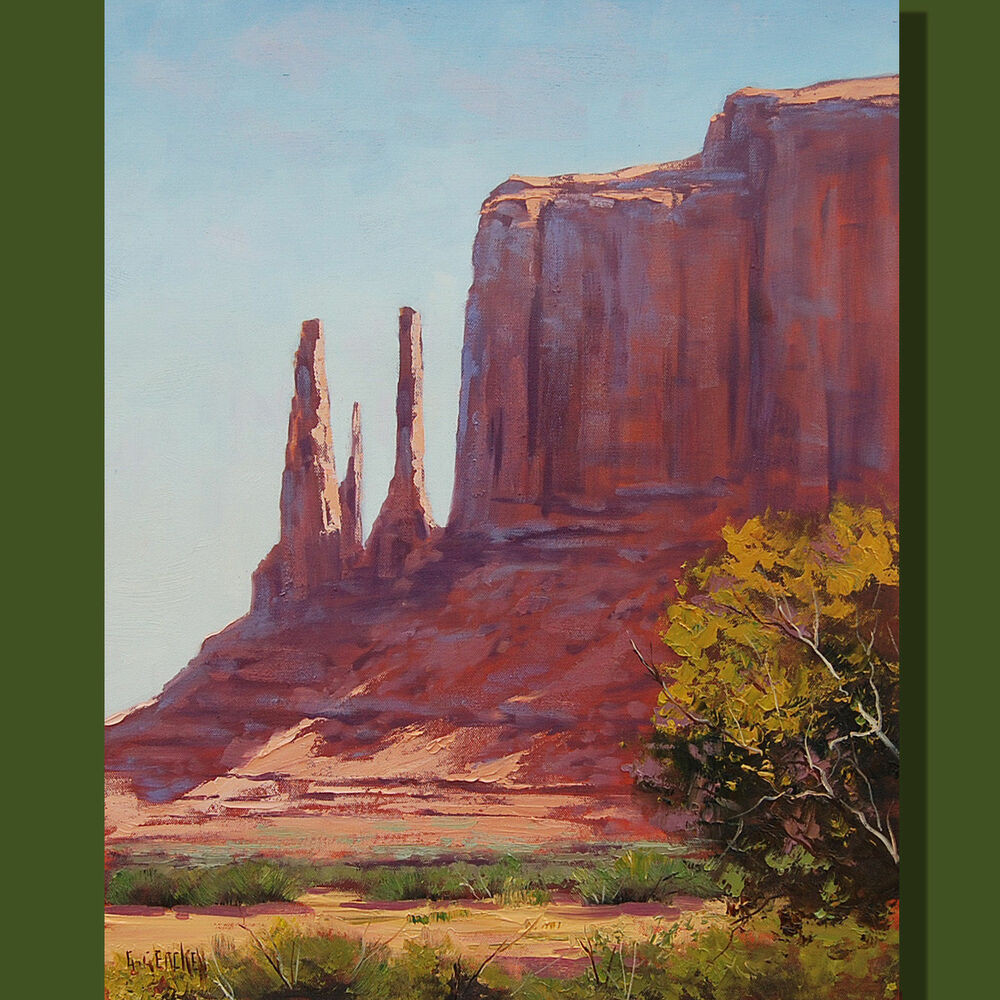 Desert Landscape Paintings
 Desert Oil Painting Three Sisters Utah Canyon Landscape