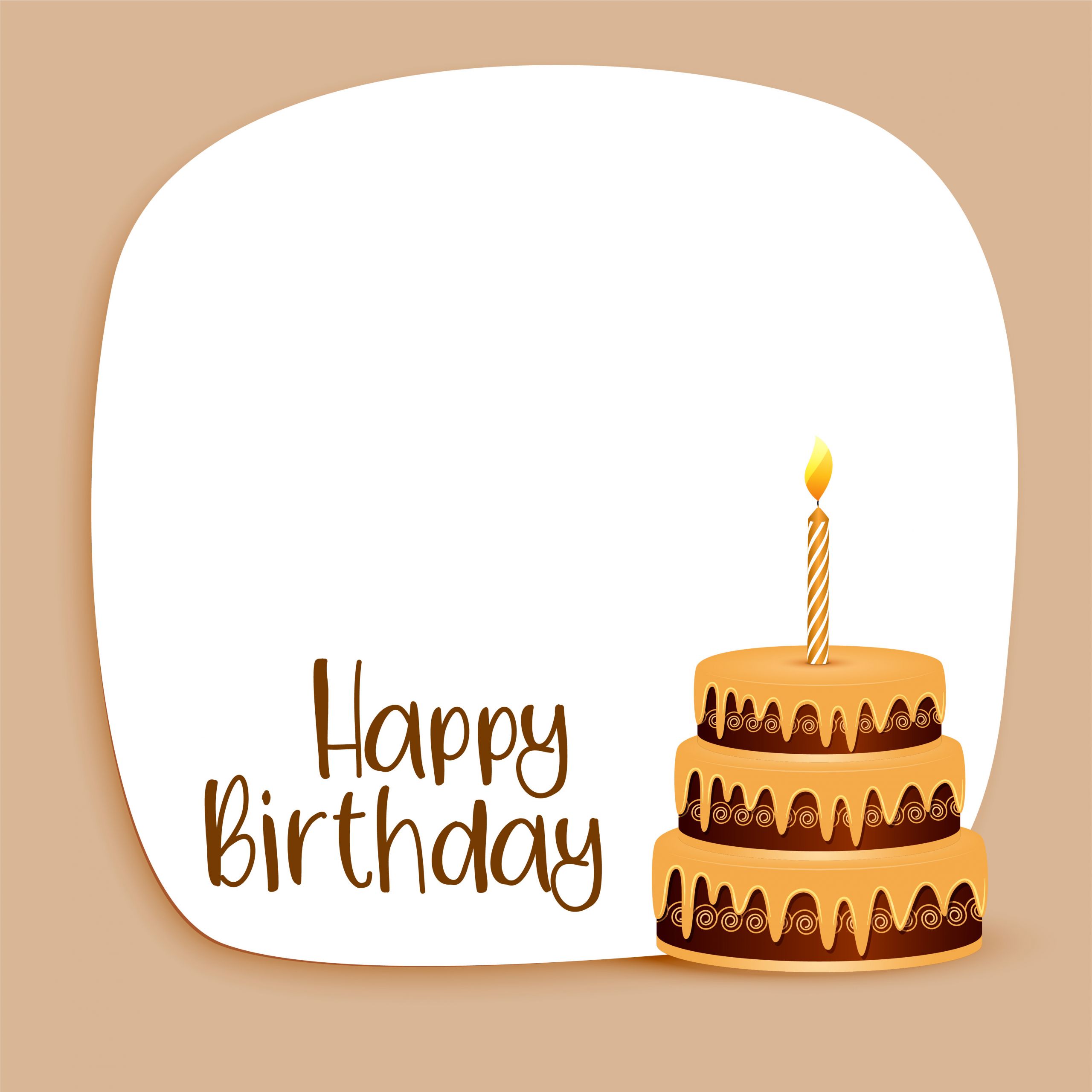 Design A Birthday Card
 happy birthday card design with text space and cake