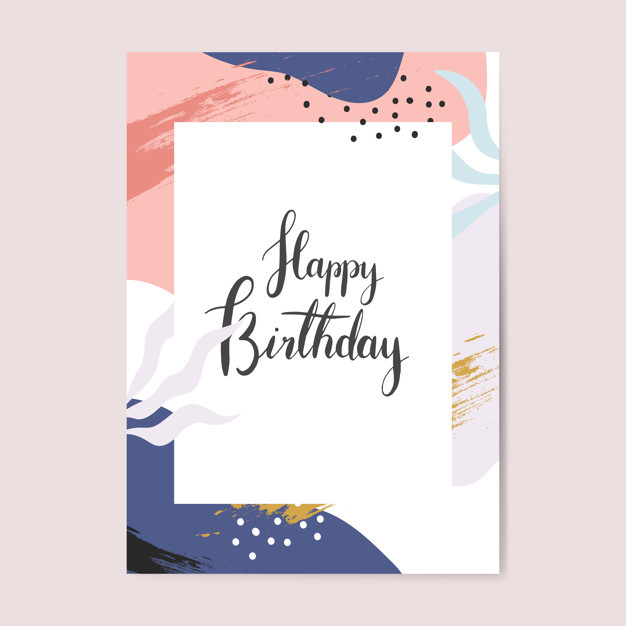 Design Birthday Cards
 Free Vector