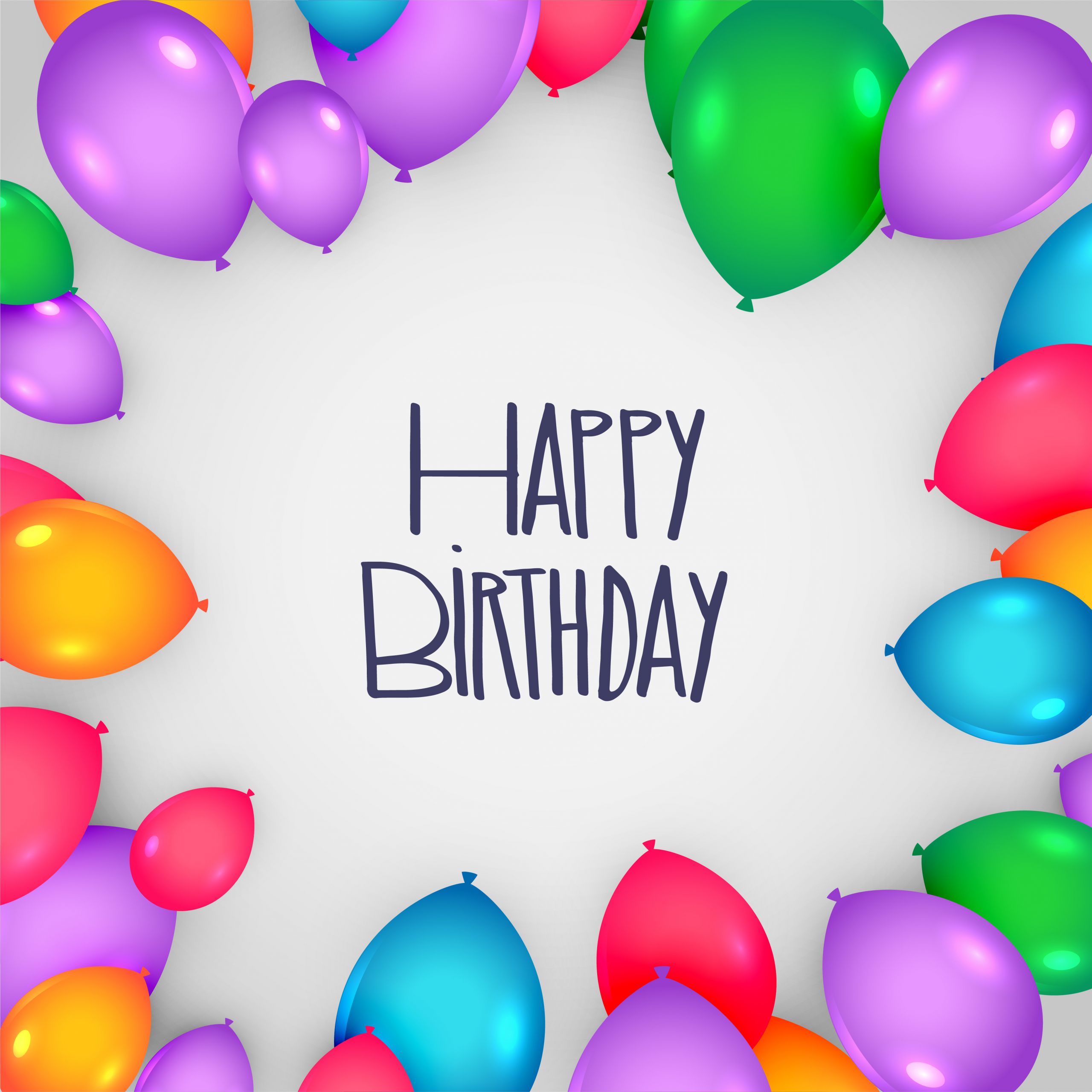 Design Birthday Cards
 happy birthday card design with colorful balloons