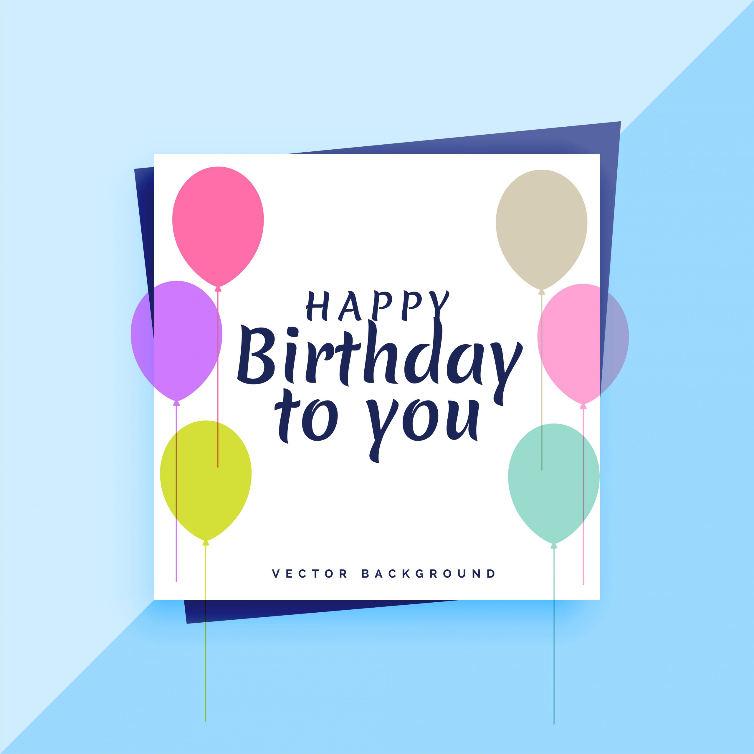 Design Birthday Cards
 elegant happy birthday card design with colorful balloons