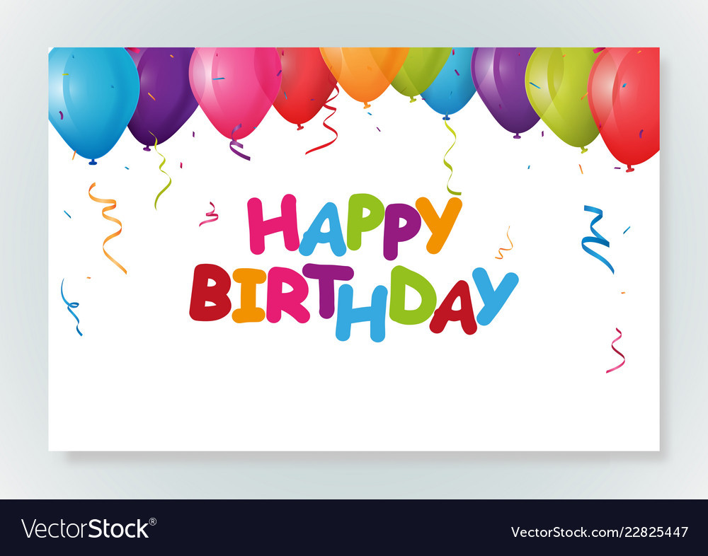 Design Birthday Cards
 Happy birthday greeting card design with confetti Vector Image