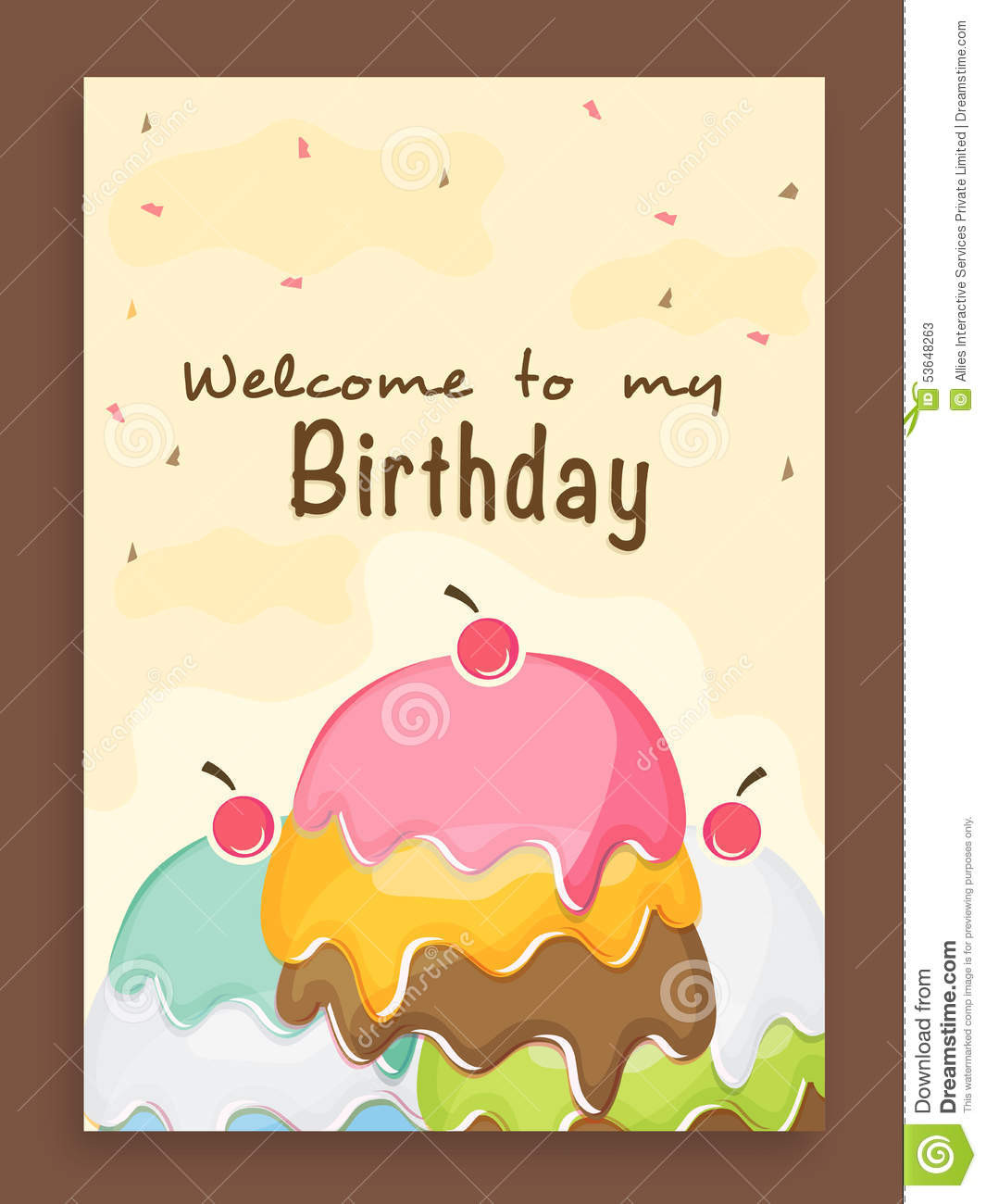 Design Birthday Invitations
 Invitation Card Design For Birthday Party Stock