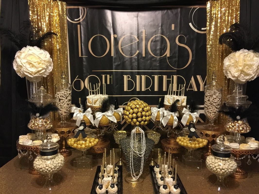 Dessert Table Ideas For 50 Th Birthday
 Great Gatsby Gatsby Candy Table Roaring 20s Birthday