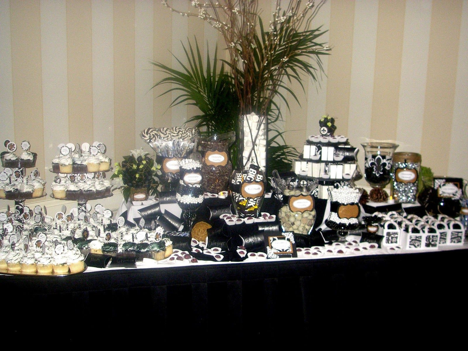 Dessert Table Ideas For 50 Th Birthday
 Black and White Candy Table for a 50th Birthday Party