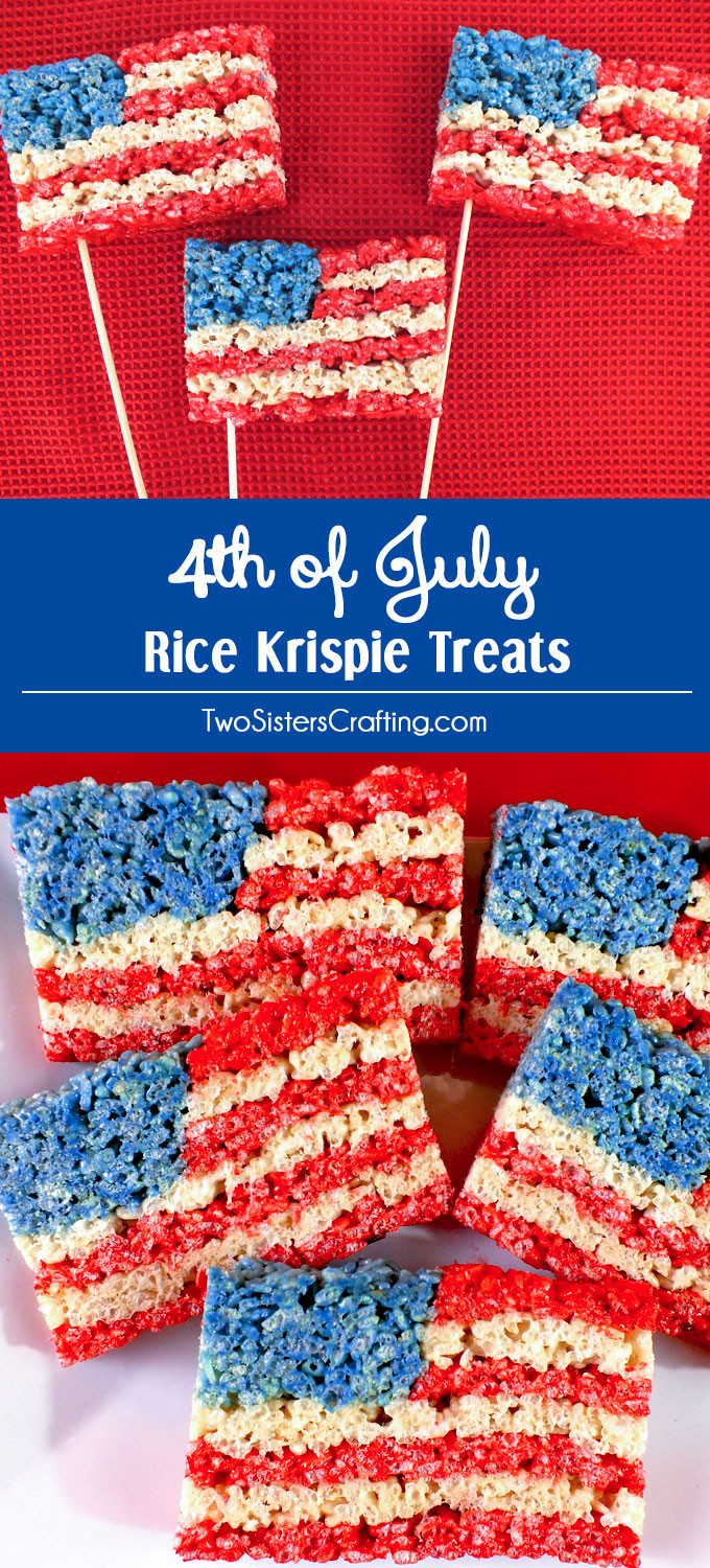 Desserts For 4Th Of July Party
 4th of July Rice Krispie Treats Two Sisters