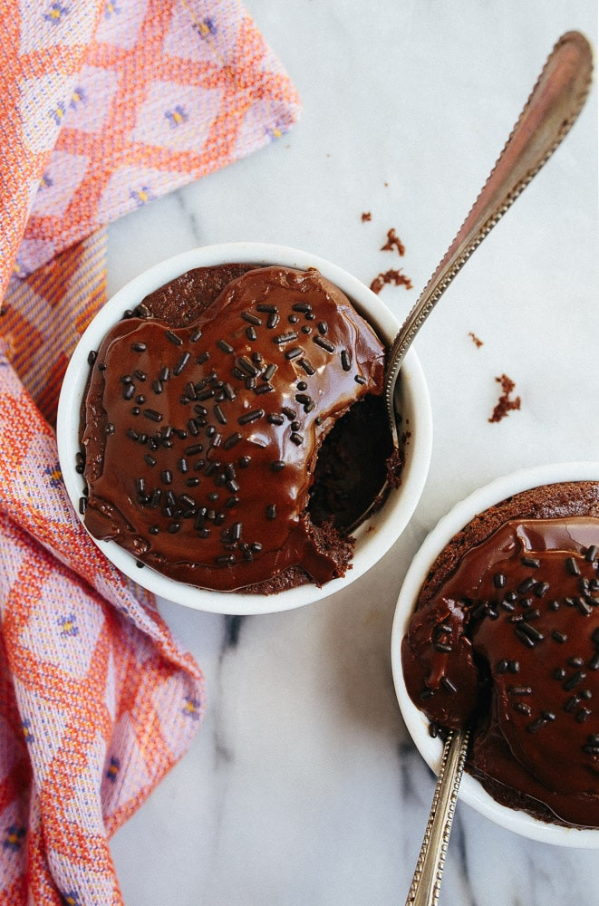 Desserts For Two
 Chocolate Cake for Two in ramekins