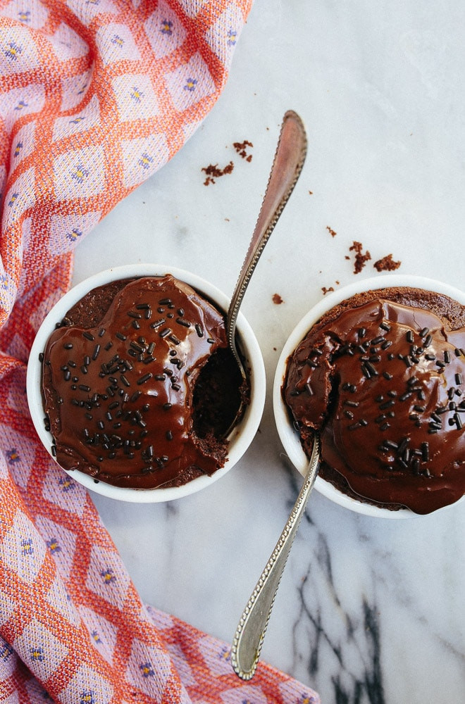 Desserts For Two
 Chocolate Cake for Two in ramekins