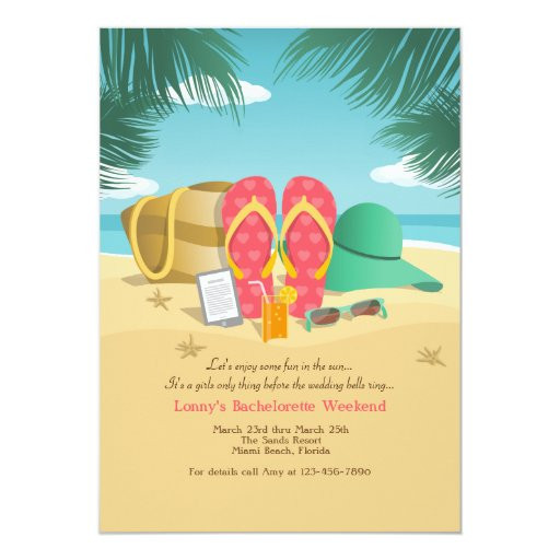 Destination Bachelorette Party Ideas Winery And Beach
 Beach Destination Bachelorette Party Invitations