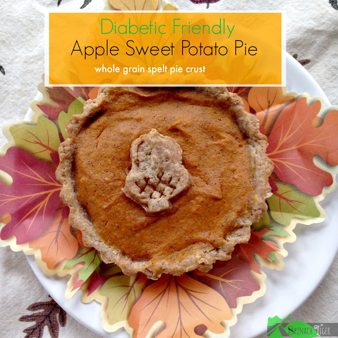 Diabetic Friendly Sweet Potato Pie
 Sweet Potato Apple Pie with Spelt Crust Sugar Free Option