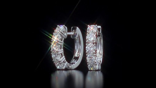 Diamond Earrings Studs Costco
 Round Brilliant Diamond Hoop Earring 14kt White Gold