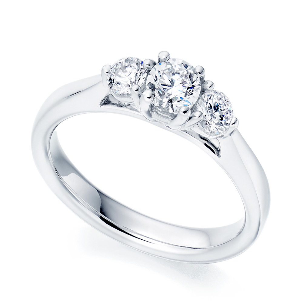 Diamond Engagement Ring
 Platinum Trilogy Diamond Engagement Ring from Berry s