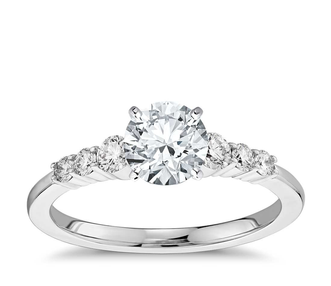 Diamond Engagement Ring
 Petite Diamond Engagement Ring in 14k White Gold 1 4 ct
