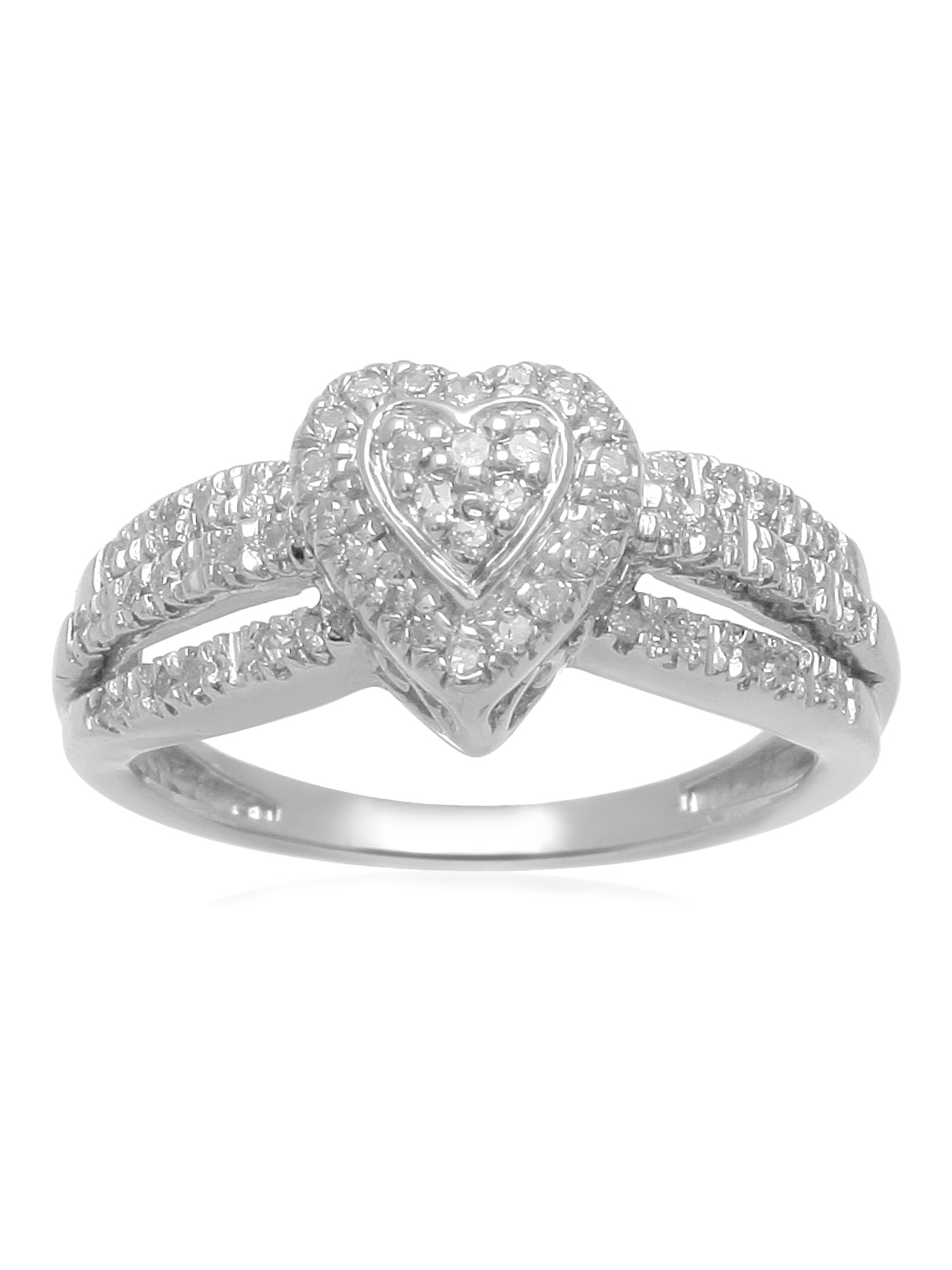 Diamond Rings At Walmart
 1 7 Carat T W Diamond Sterling Silver Heart Shape